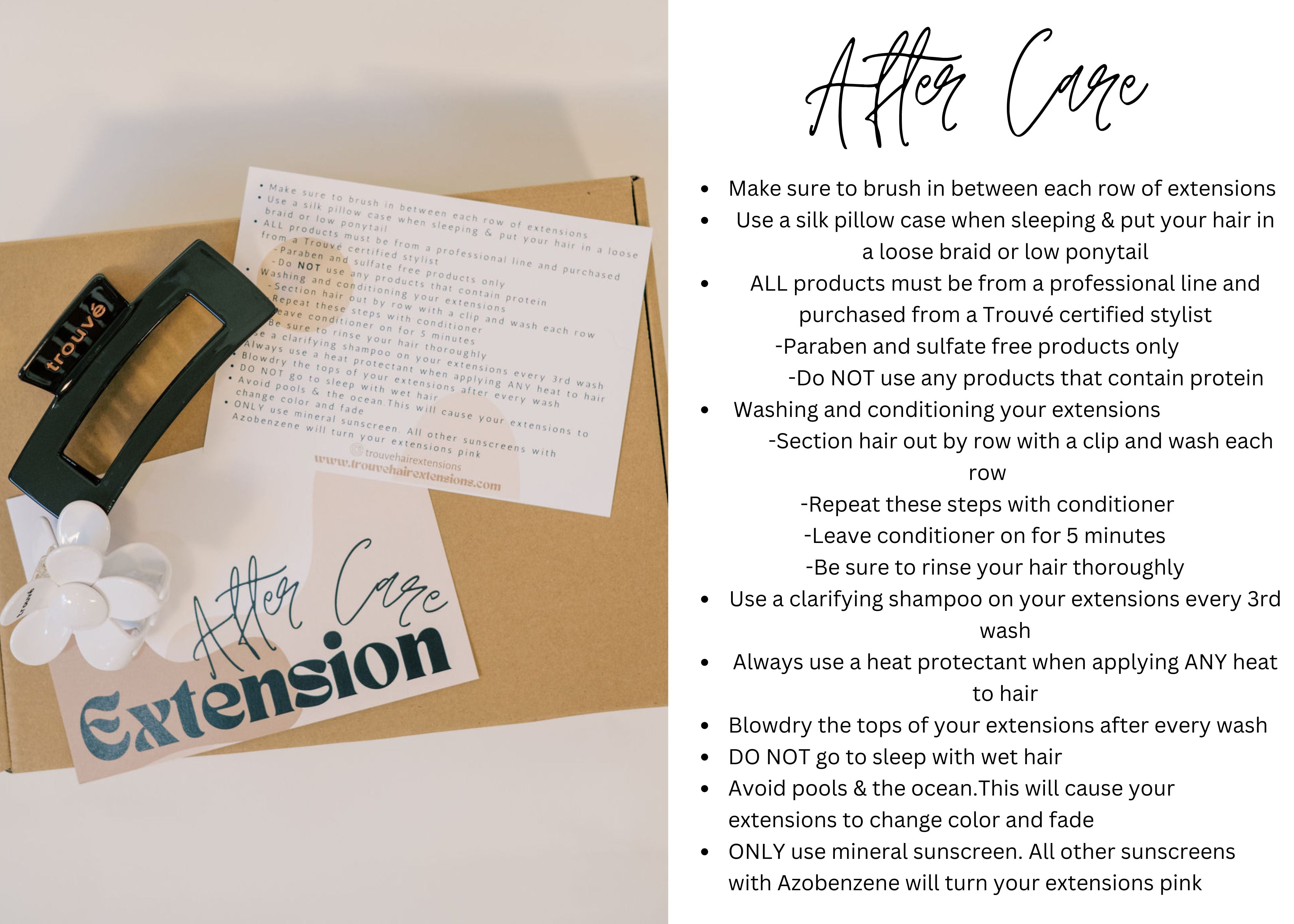 Trouvé Custom Hair Extensions After Care Tips